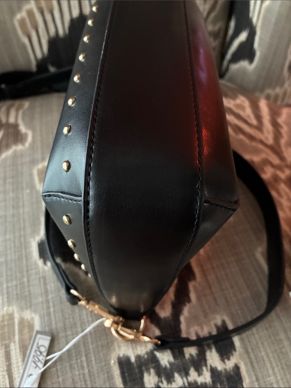 NWT Jen & Co Carmen Vegan Gold Stud Black Crossbody - Picture 5 of 14